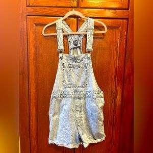 Denim, overalls, shorts, Gap, light-wash